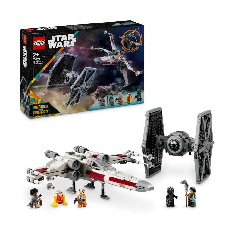 LEGO Star Wars 75393 TIE Fighter et X-Wing a Combiner Maquette a